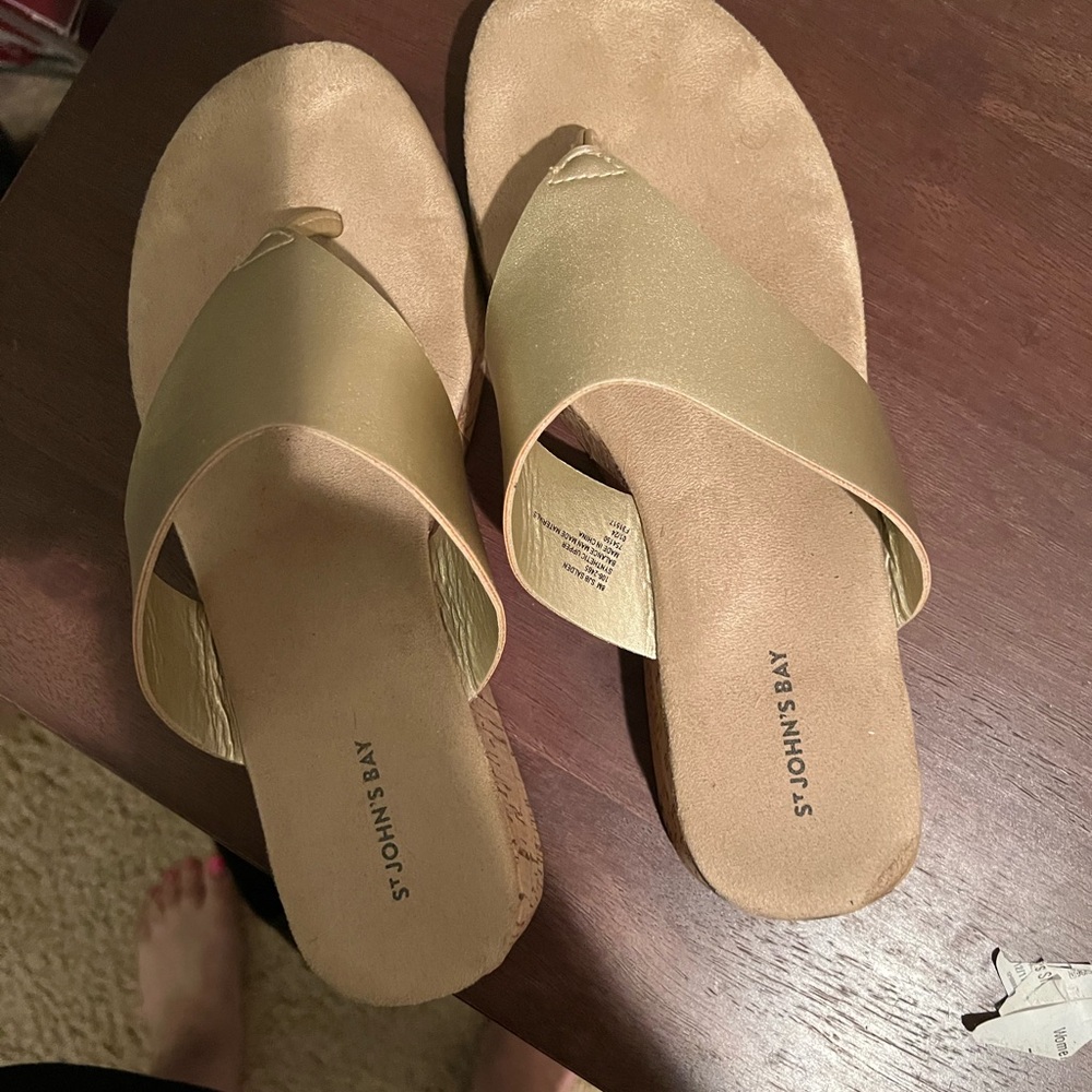 St. John's Bay Gold Women's Sandals